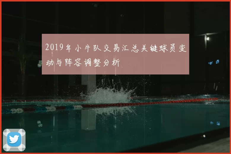 2019年小牛队交易汇总关键球员变动与阵容调整分析